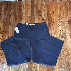 Cabela's cotton twill casual pants NAVY men's 40W x 34L flat front NWT